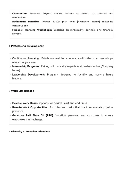Free Inclusive Benefits Overview HR Template to Edit Online