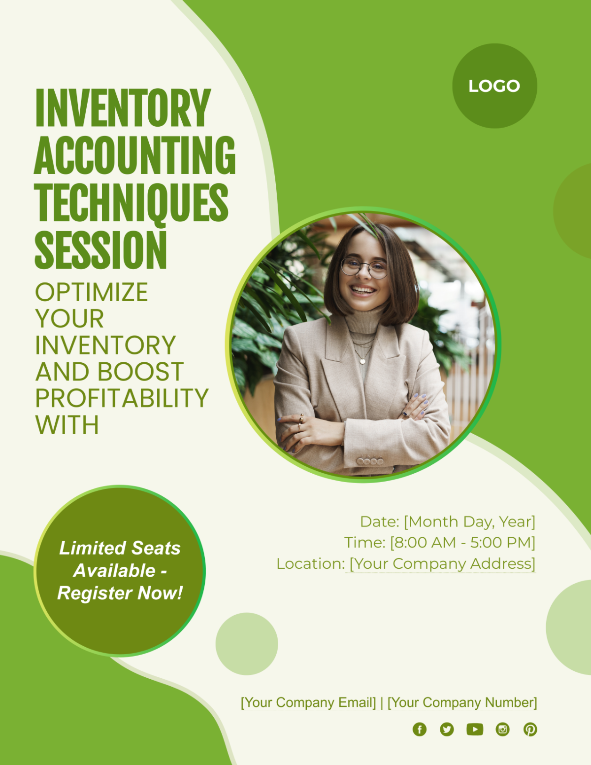 Inventory Accounting Techniques Session Flyer Template
