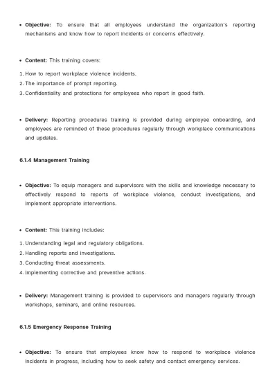 Free Workplace Violence Prevention and Response Guide HR Template to Edit Online