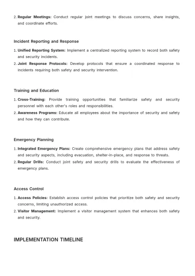 Free Security and Safety Integration Plan HR Template to Edit Online