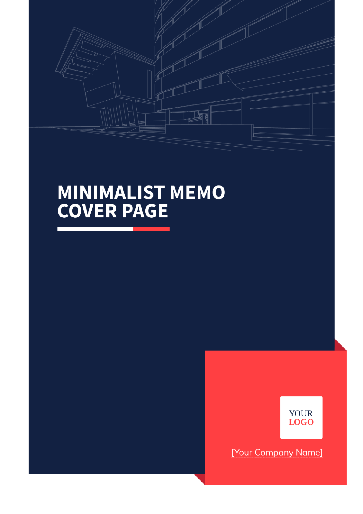 Minimalist Memo Cover Page