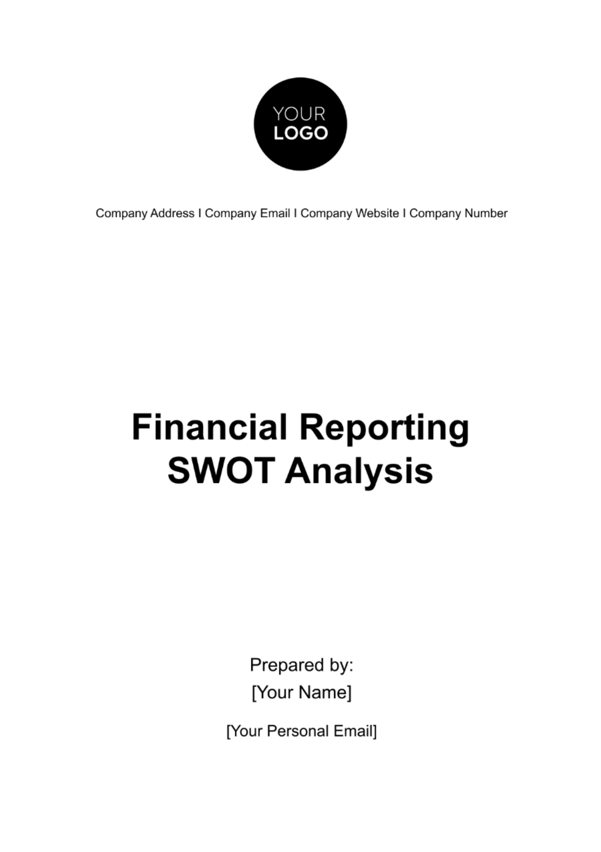 Financial Reporting SWOT Analysis Template
