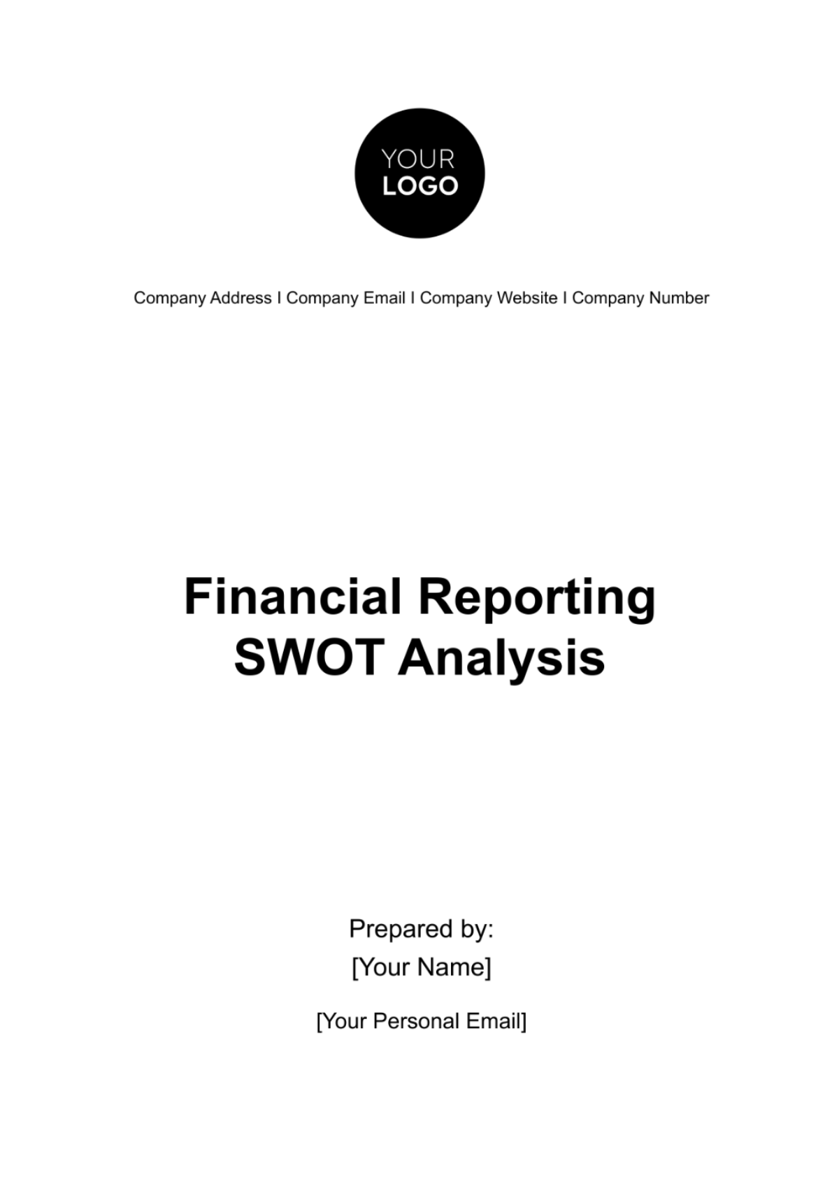 Financial Reporting SWOT Analysis Template