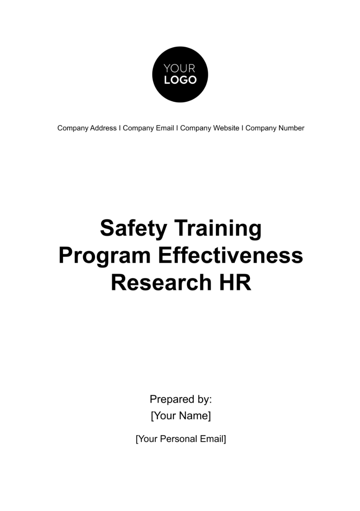 Safety Training Program Effectiveness Research HR Template - Edit Online & Download