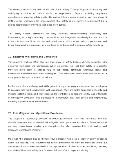 Free Safety Training Program Effectiveness Research HR Template to Edit Online
