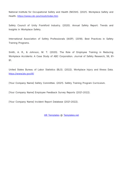 Free Safety Training Program Effectiveness Research HR Template to Edit Online