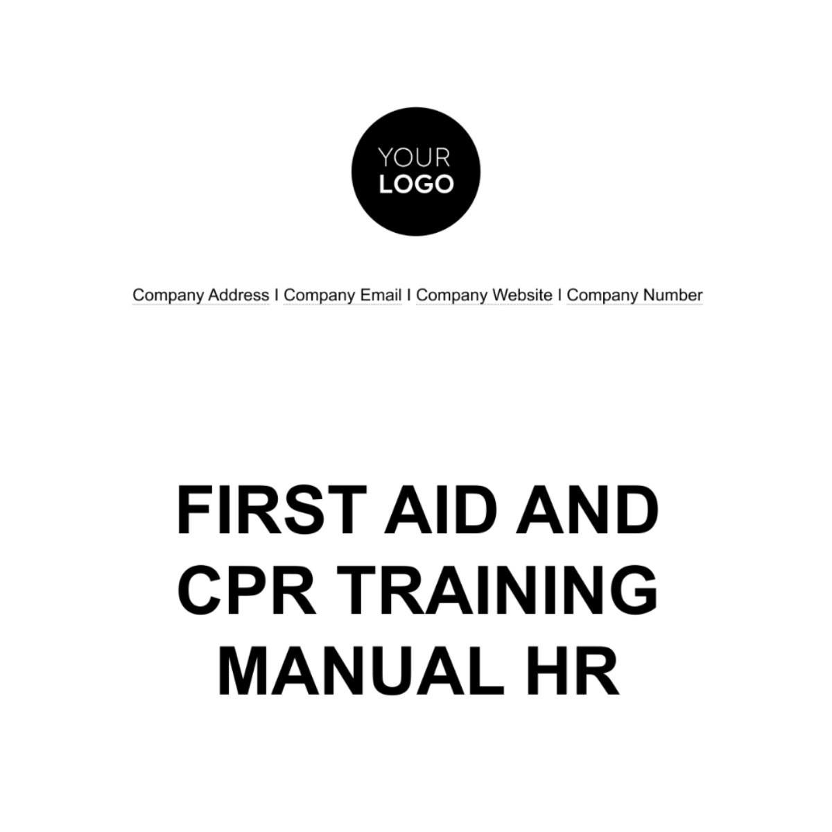 First Aid and CPR Training Manual HR Template - Edit Online & Download