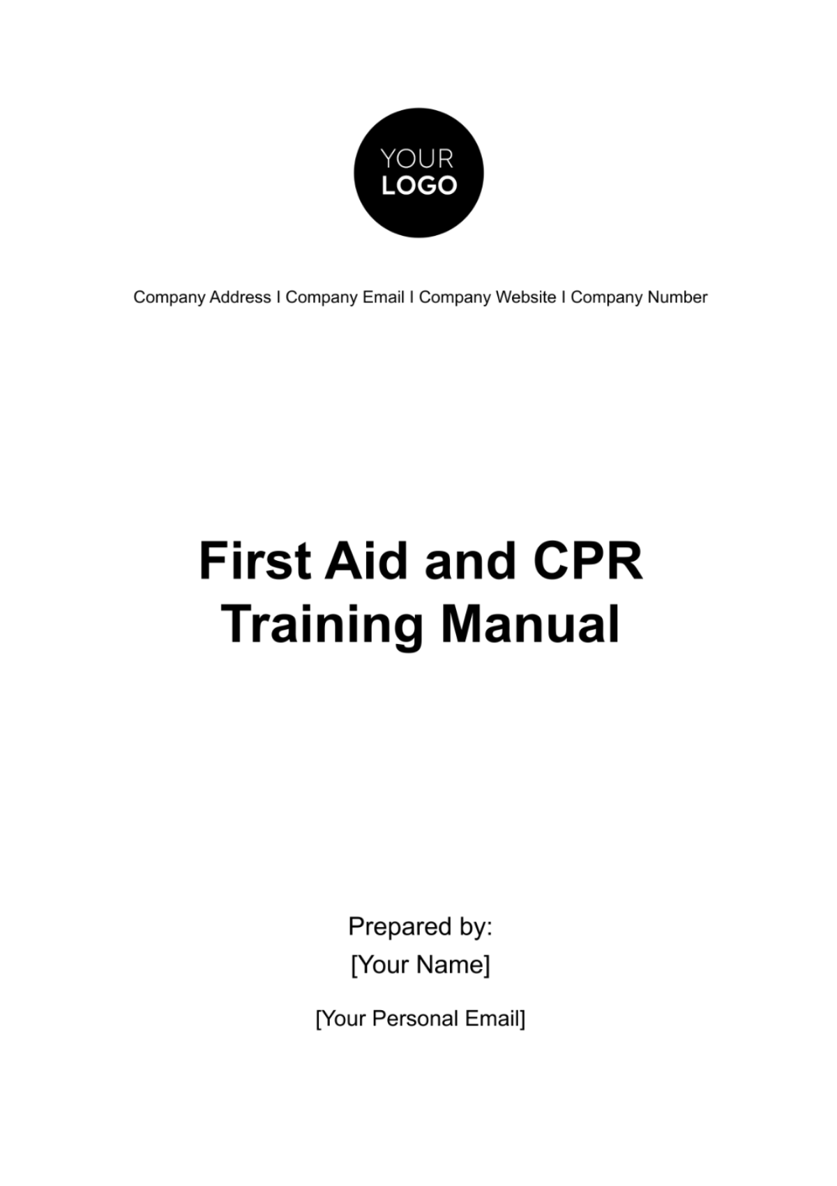 First Aid and CPR Training Manual HR Template - Edit Online & Download