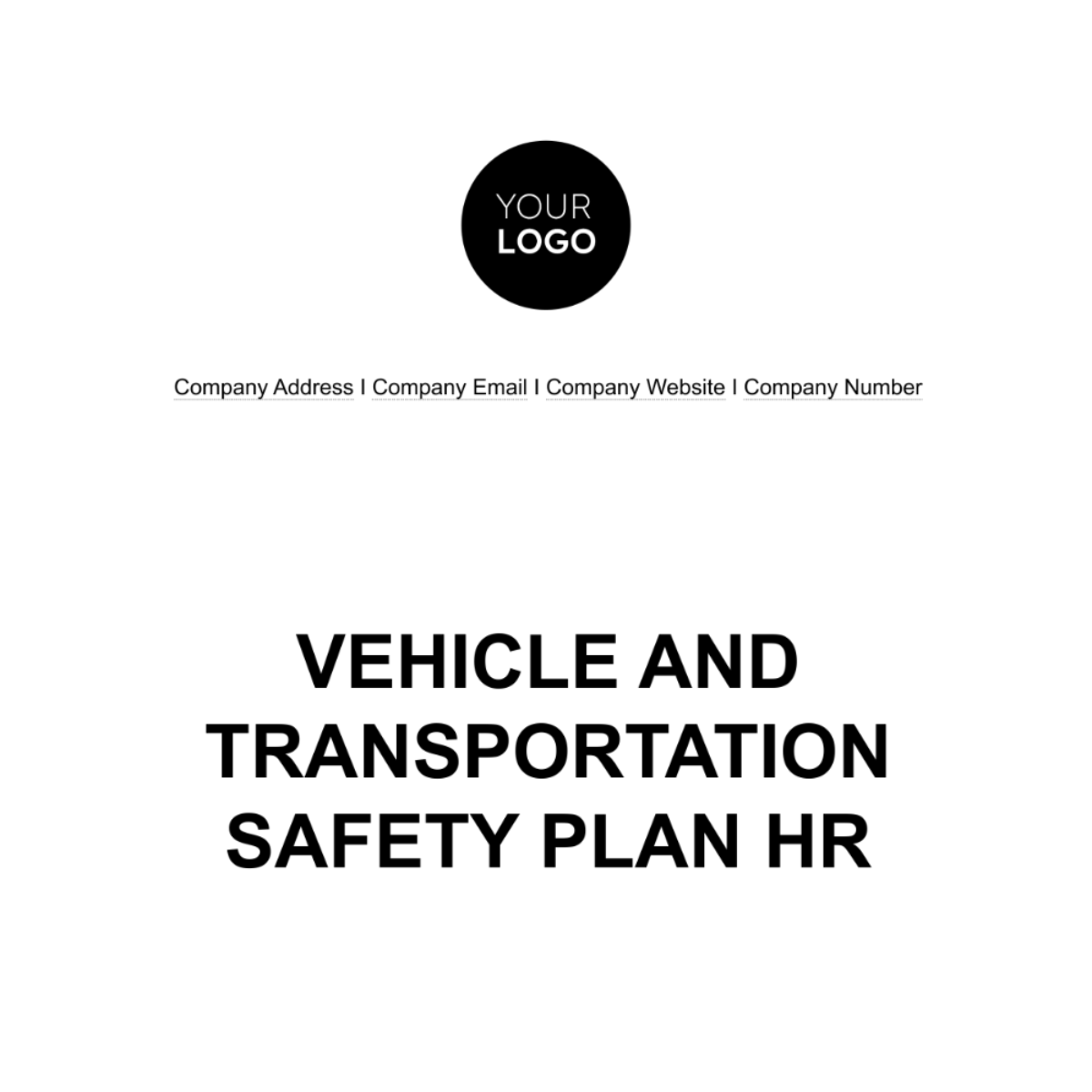 Vehicle and Transportation Safety Plan HR Template - Edit Online & Download