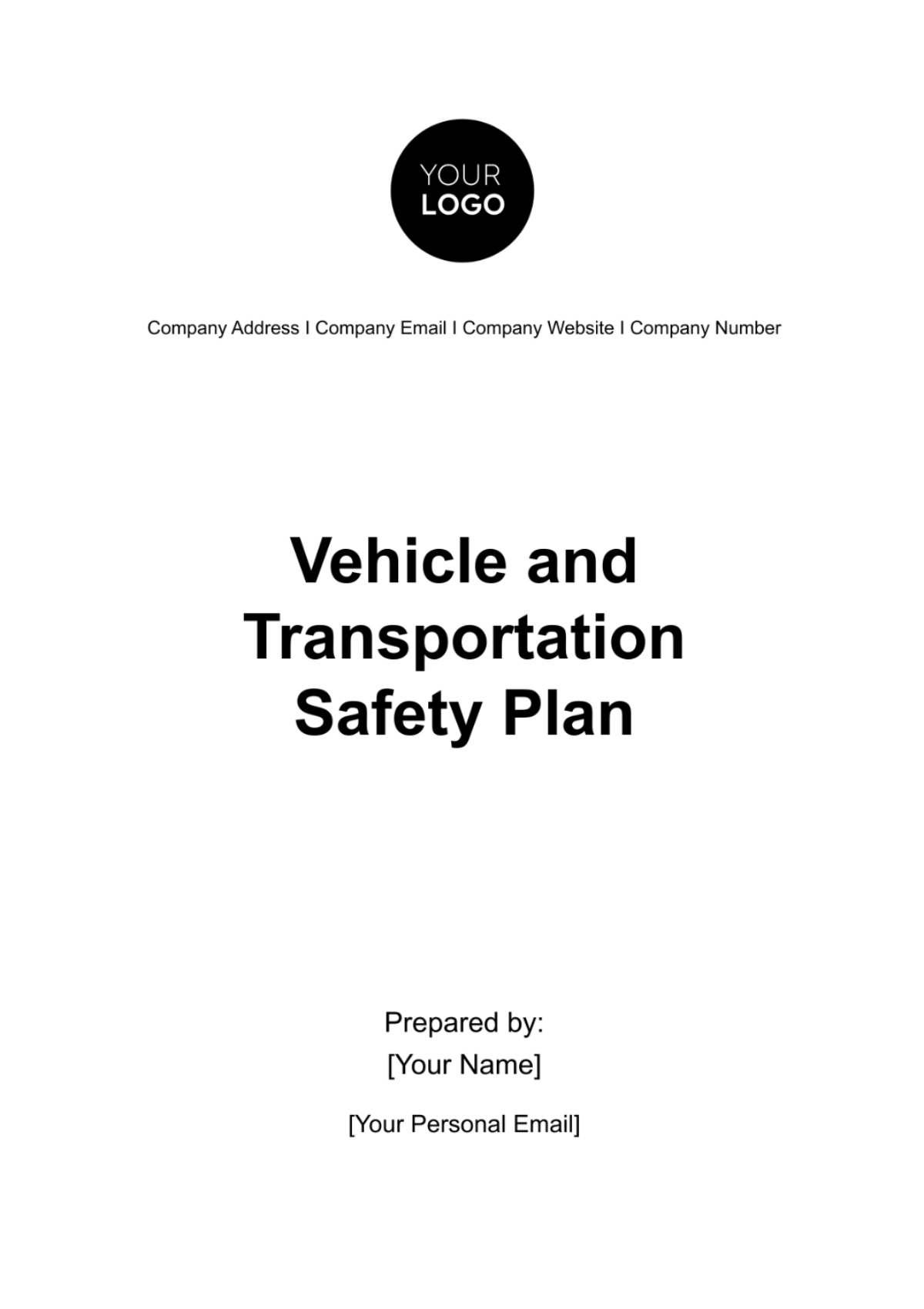 Free Vehicle and Transportation Safety Plan HR Template
