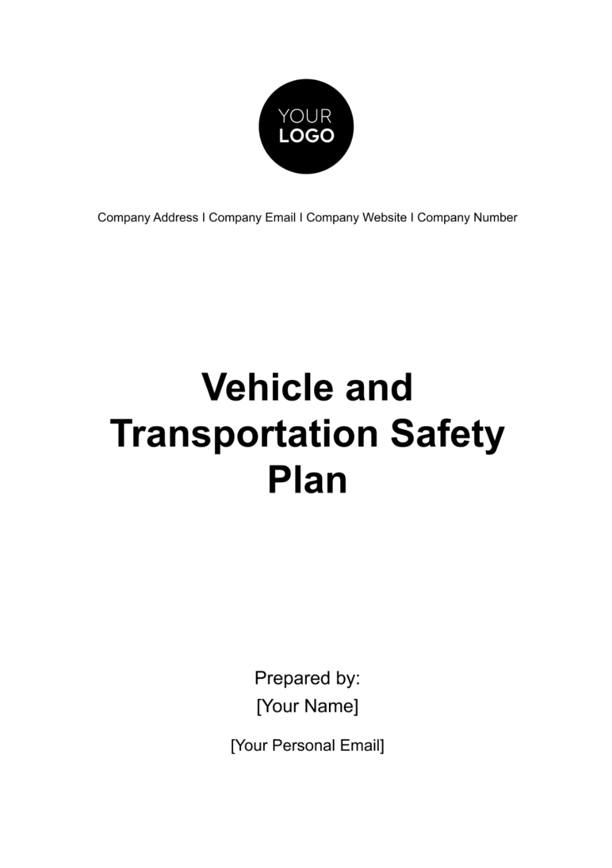 Vehicle and Transportation Safety Plan HR Template - Edit Online & Download