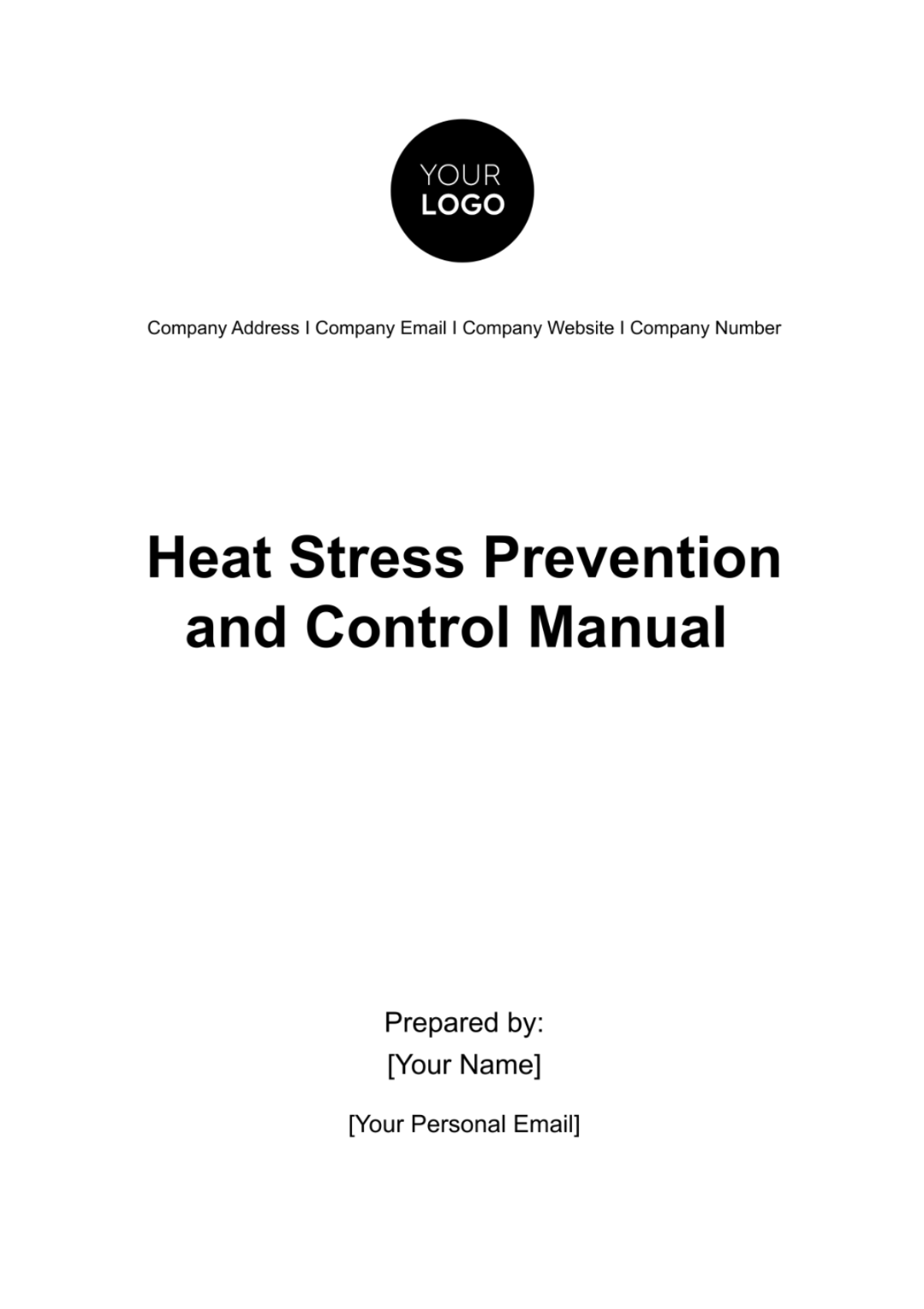 Free Heat Stress Prevention and Control Manual HR Template