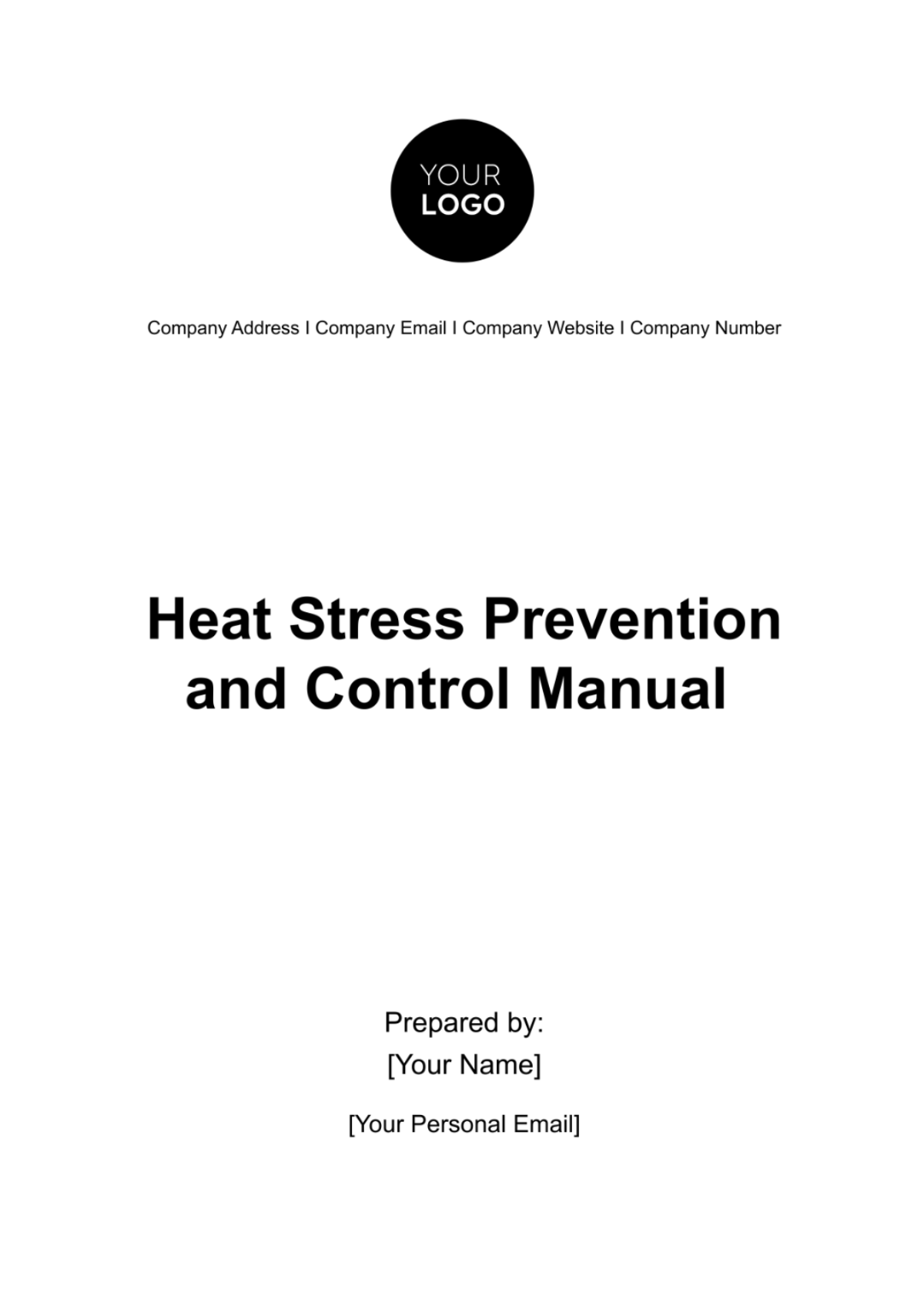 Heat Stress Prevention and Control Manual HR Template - Edit Online & Download