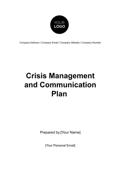 Free Crisis Management and Communication Plan HR Template to Edit Online