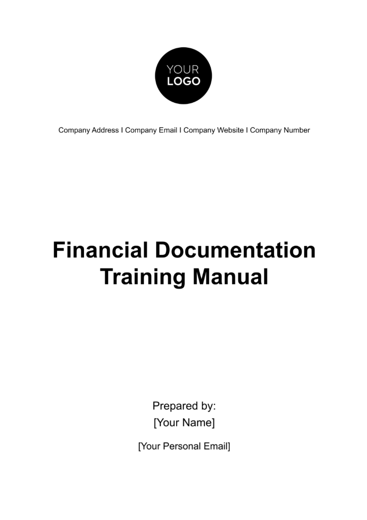 Financial Documentation Training Manual Template