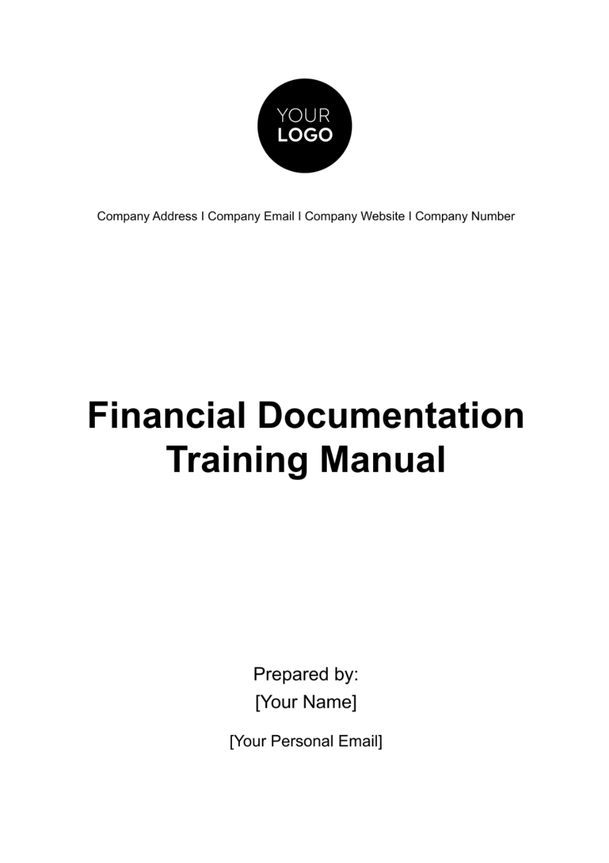 Financial Documentation Training Manual Template