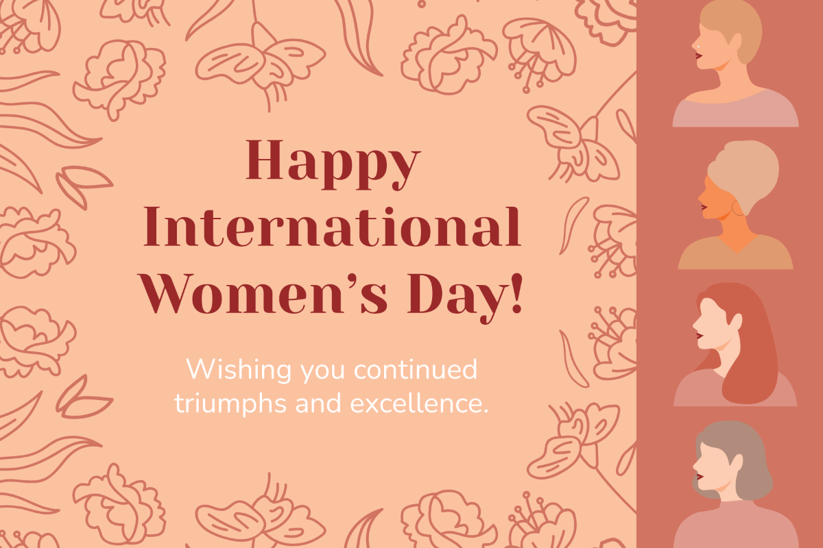 International Women's Day Postcard Template