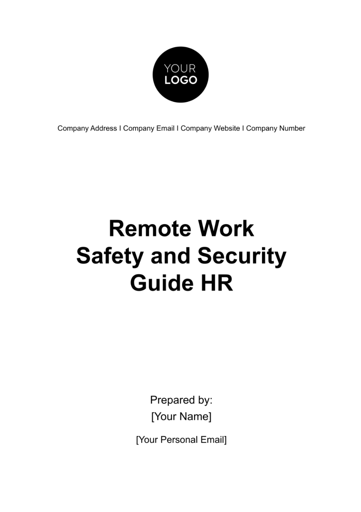 Free Remote Work Safety and Security Guide HR Template to Edit Online