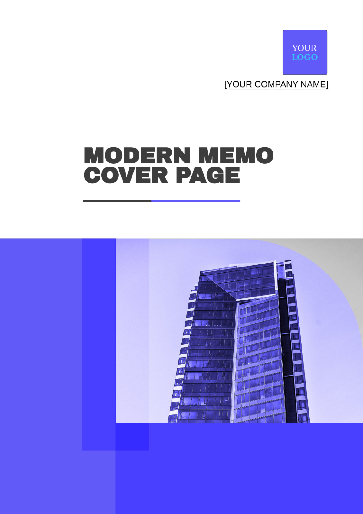 Modern Memo Cover Page