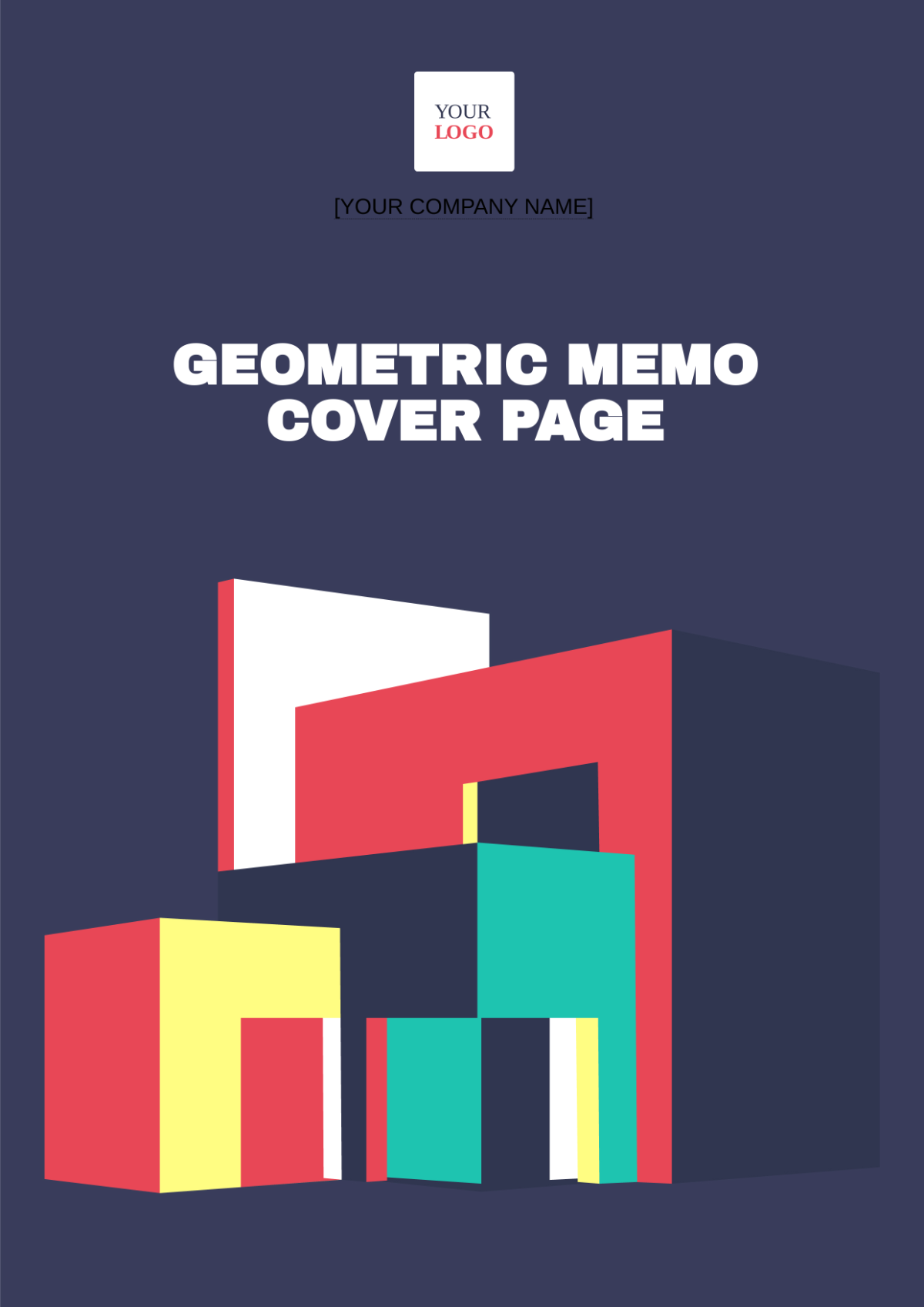 Geometric Memo Cover Page