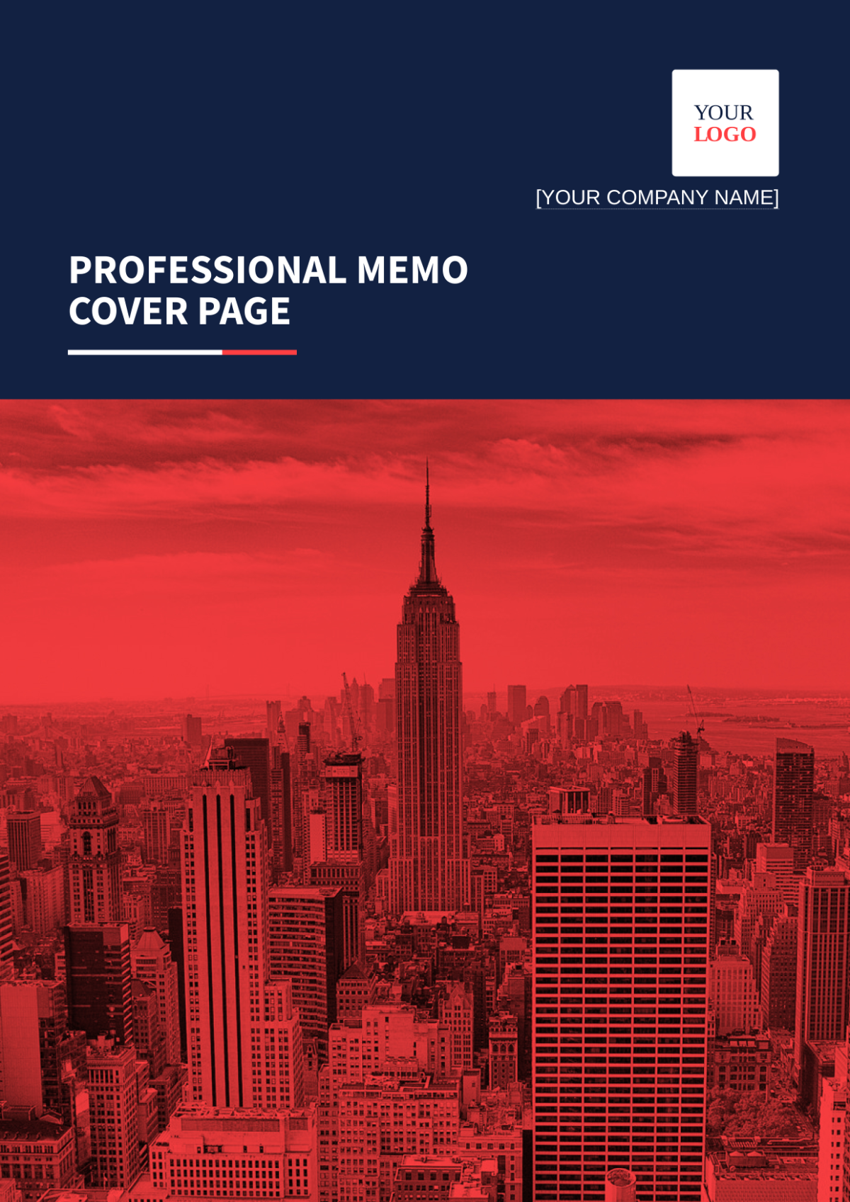 Professional Memo Cover Page