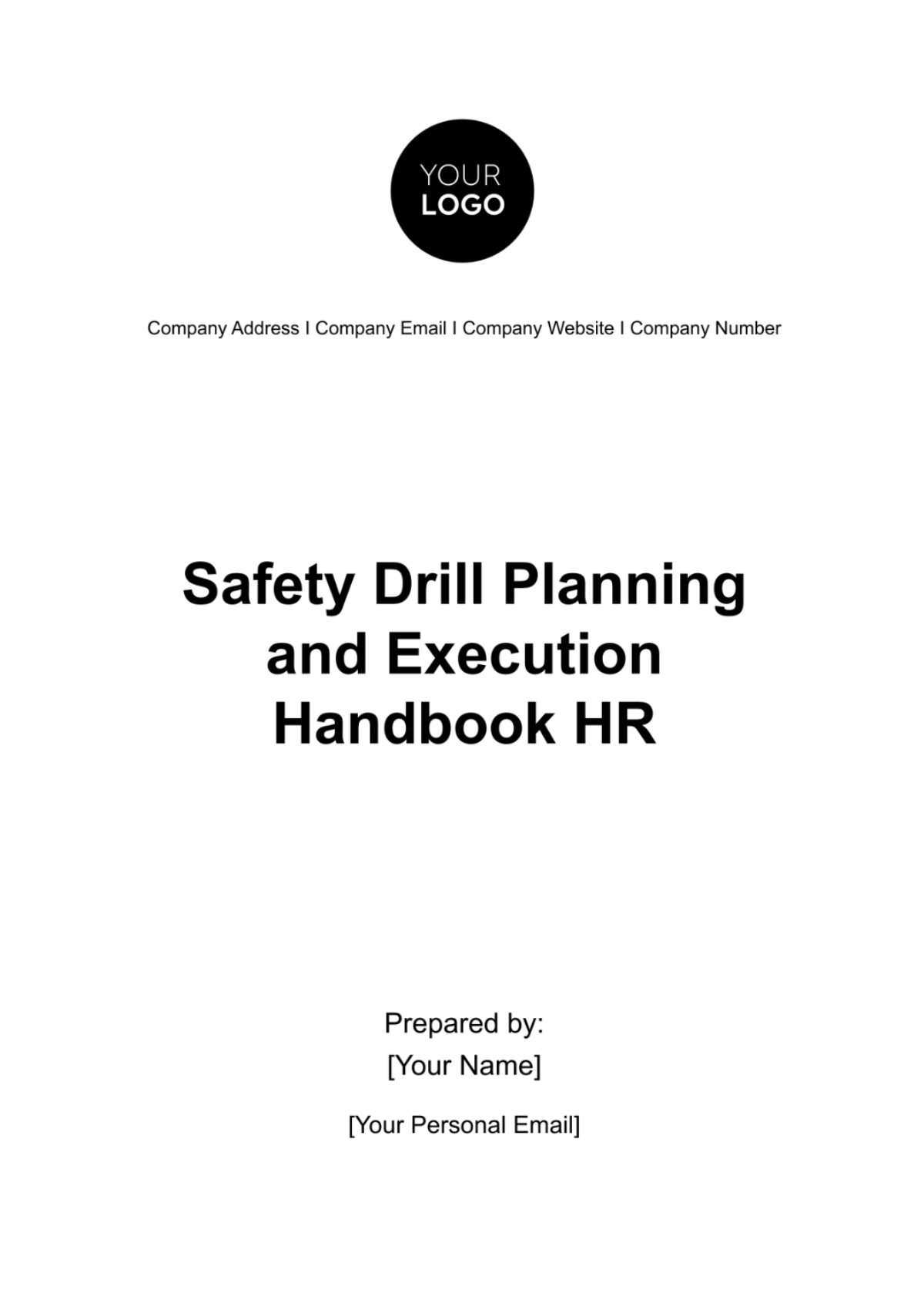 Free Safety Drill Planning and Execution Handbook HR Template