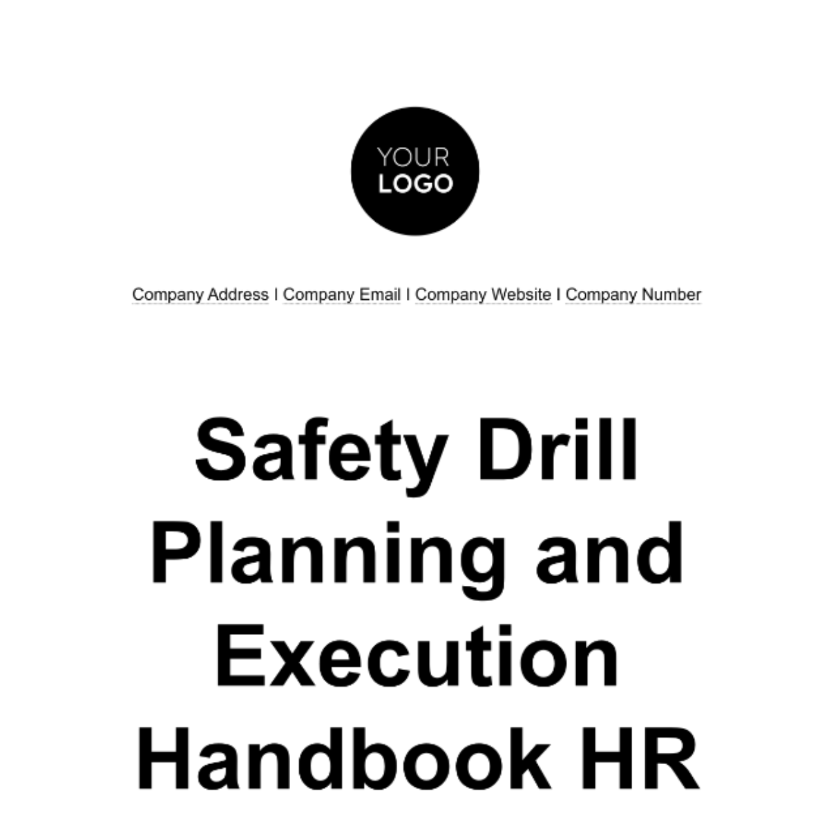 Safety Drill Planning and Execution Handbook HR Template - Edit Online & Download