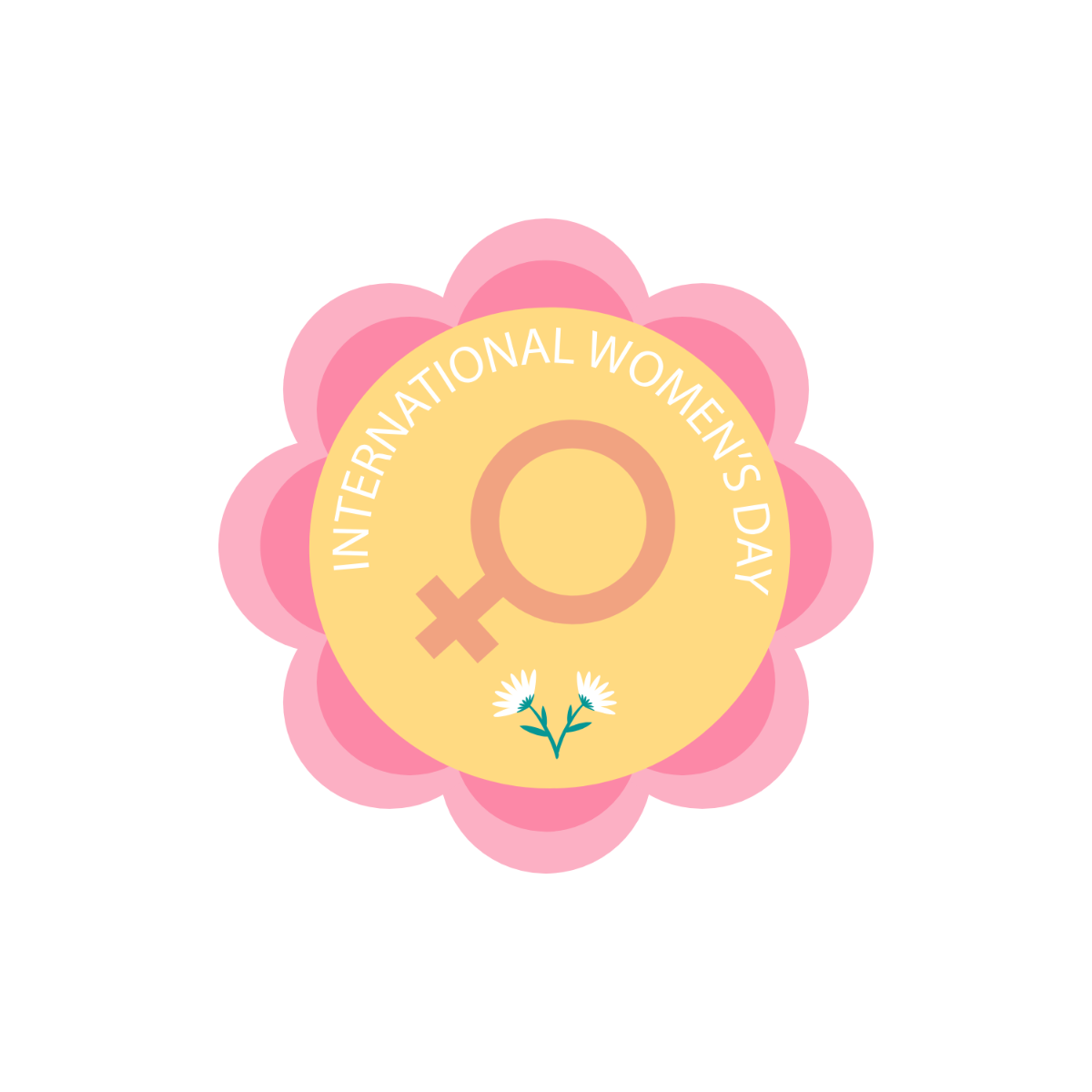 International Women's Day Logo Template 