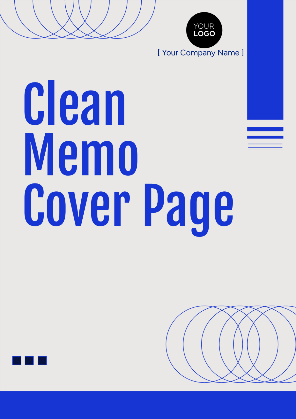 Clean Memo Cover Page