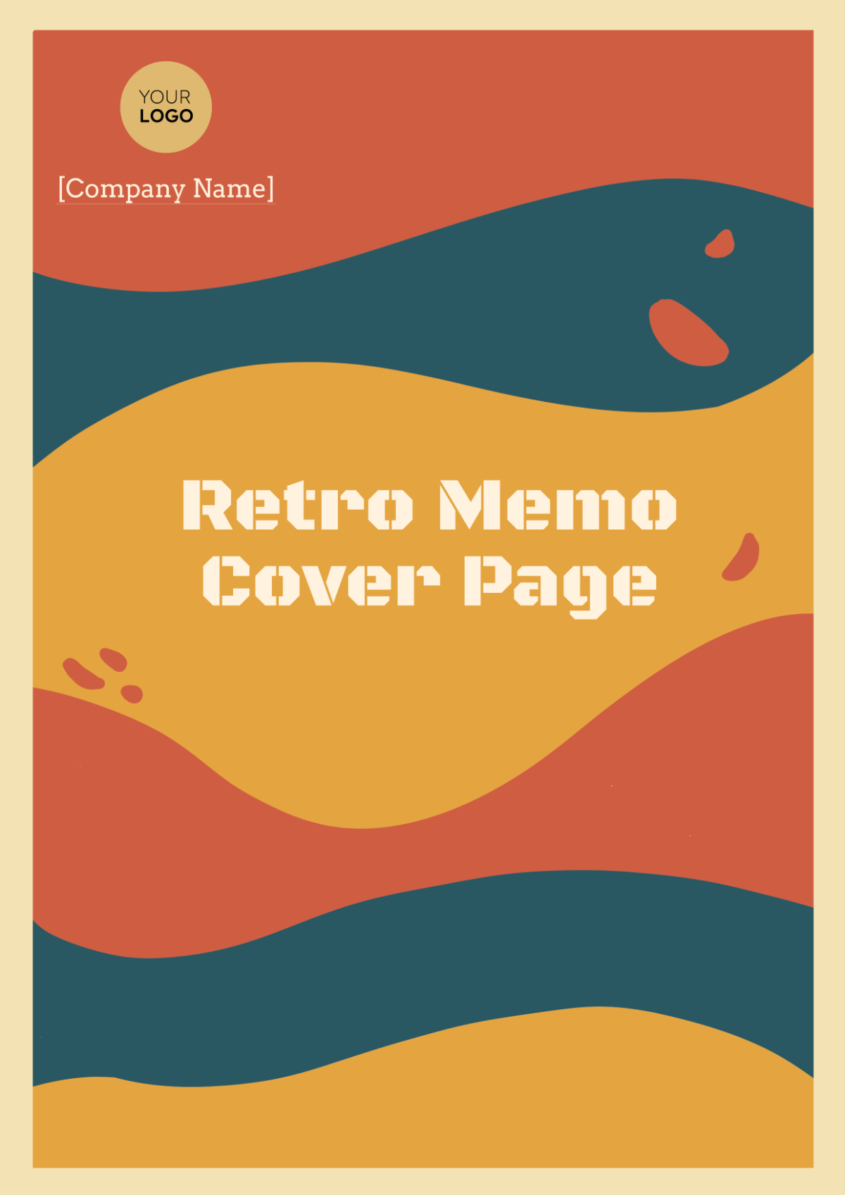 Retro Memo Cover Page Template