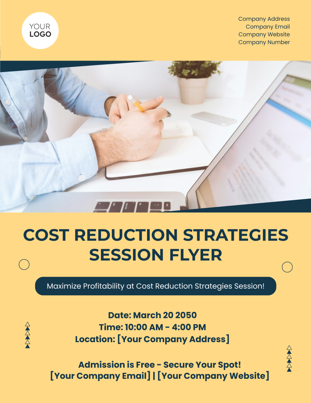 Cost Reduction Strategies Session Flyer Template - Edit Online & Download