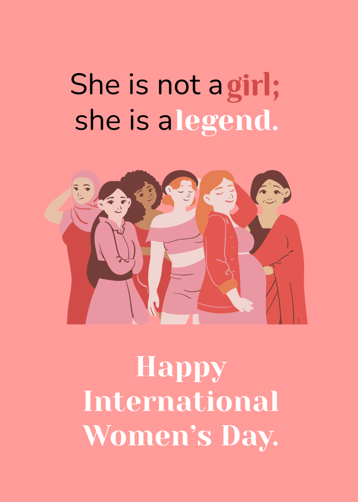 International Women's Day Greetings Template