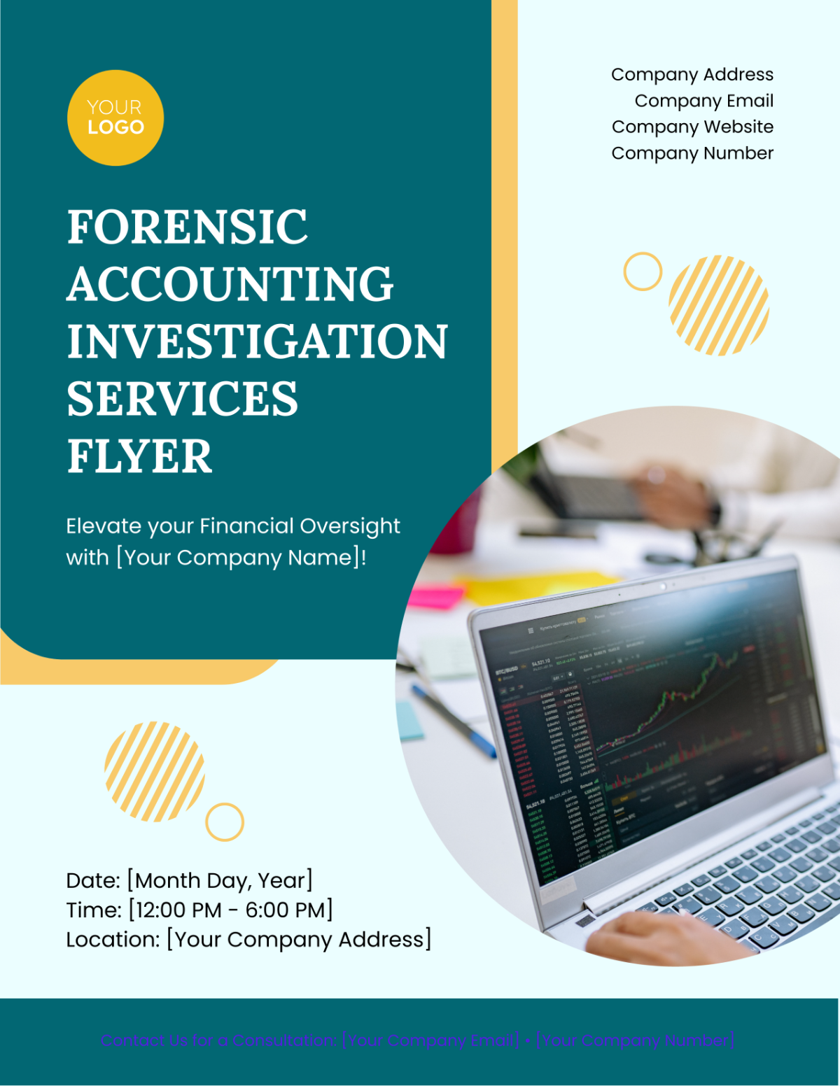 Forensic Accounting Investigation Services Flyer Template