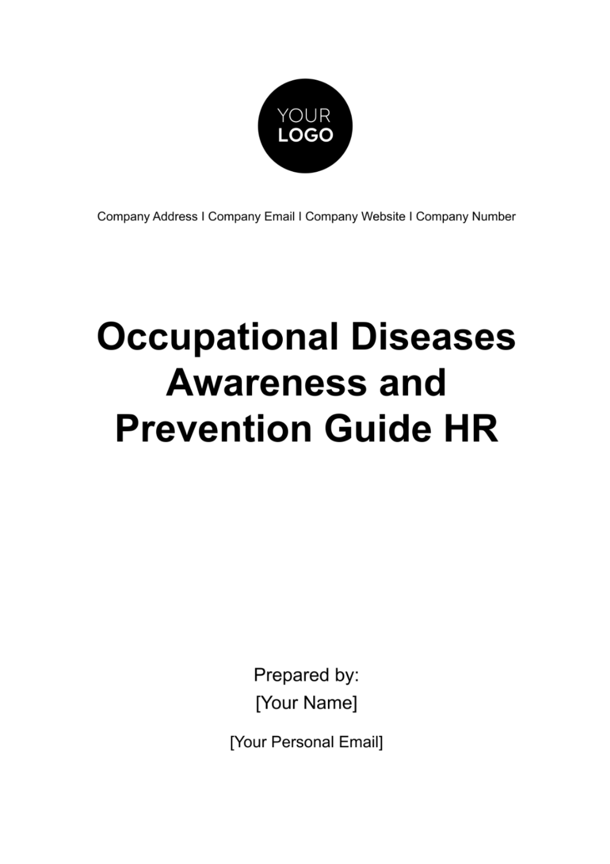 Free Occupational Diseases Awareness and Prevention Guide HR Template