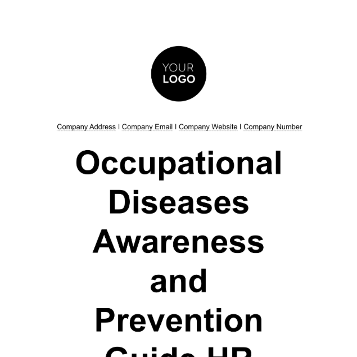 Occupational Diseases Awareness and Prevention Guide HR Template - Edit ...