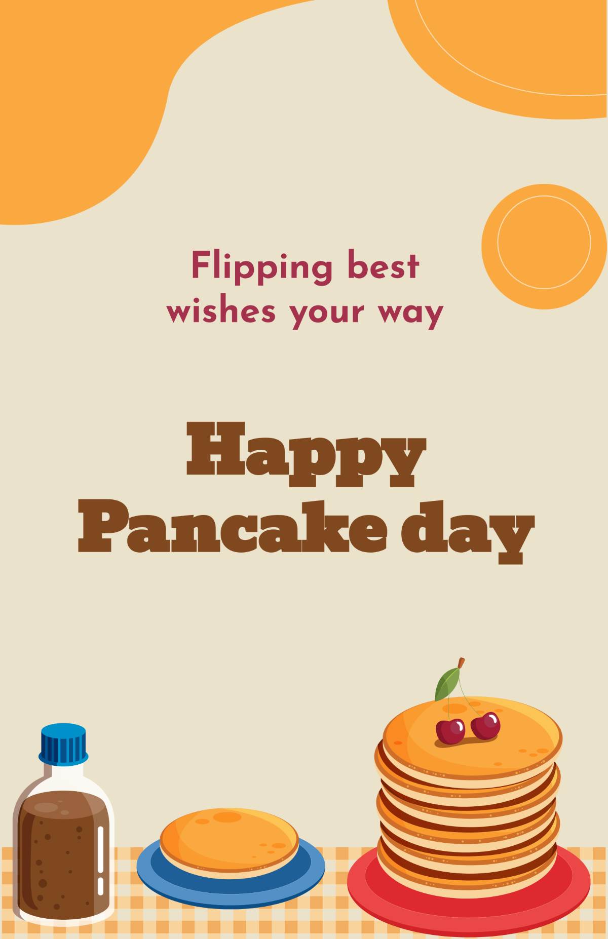 Free  Pancake Day Poster Template