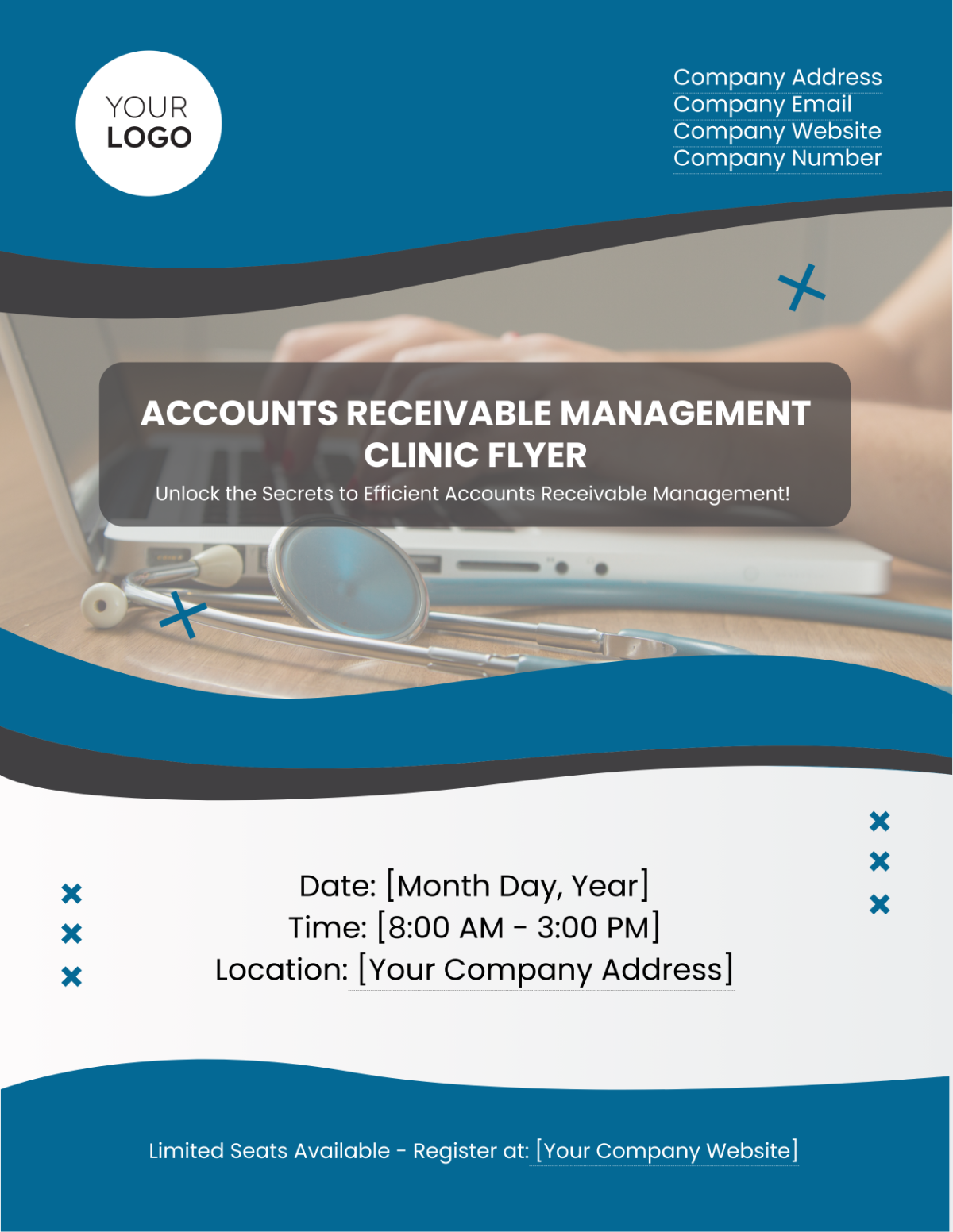 Accounts Receivable Management Clinic Flyer Template