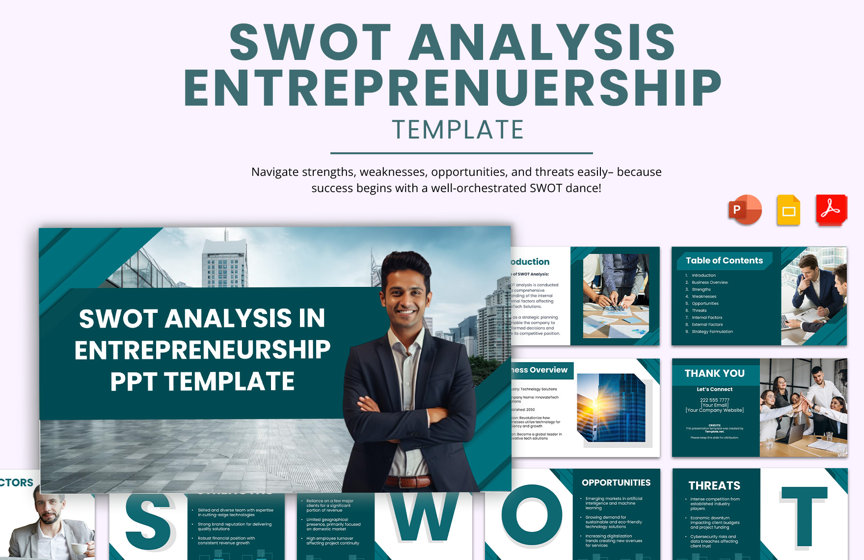 SWOT Analysis  in Entrepreneurship Template