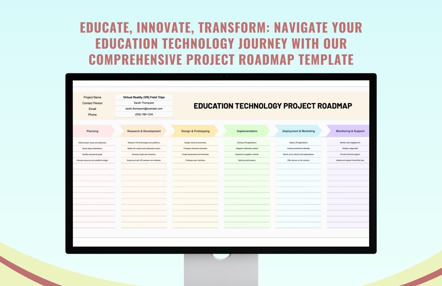 Education Technology Project Roadmap Template