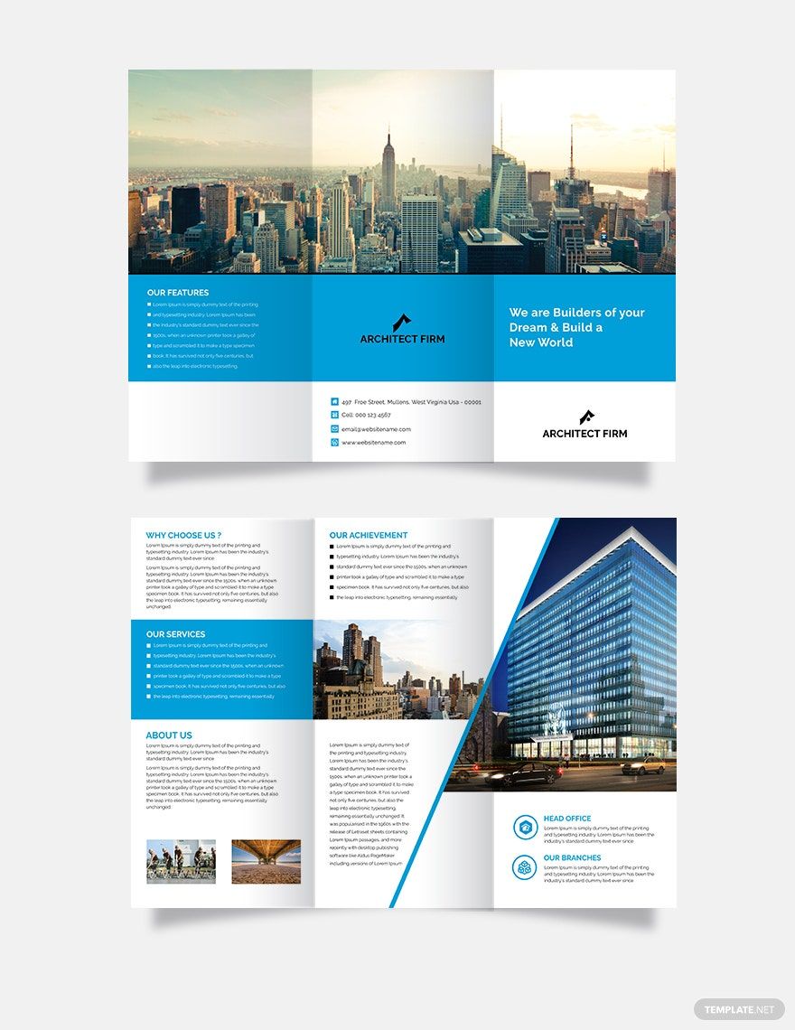 Architect Firm Tri-Fold Brochure Template