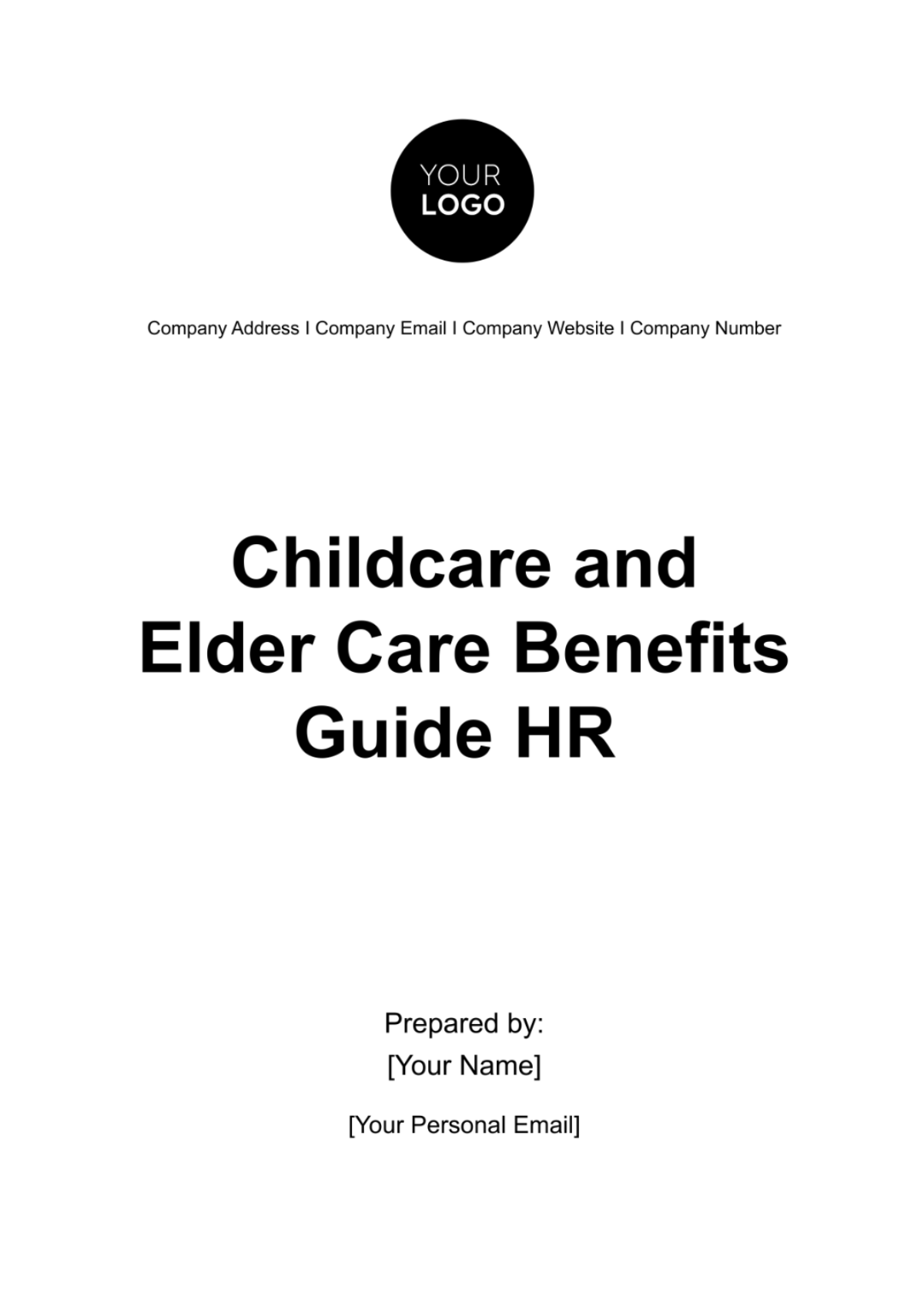 Free Childcare and Elder Care Benefits Guide HR Template
