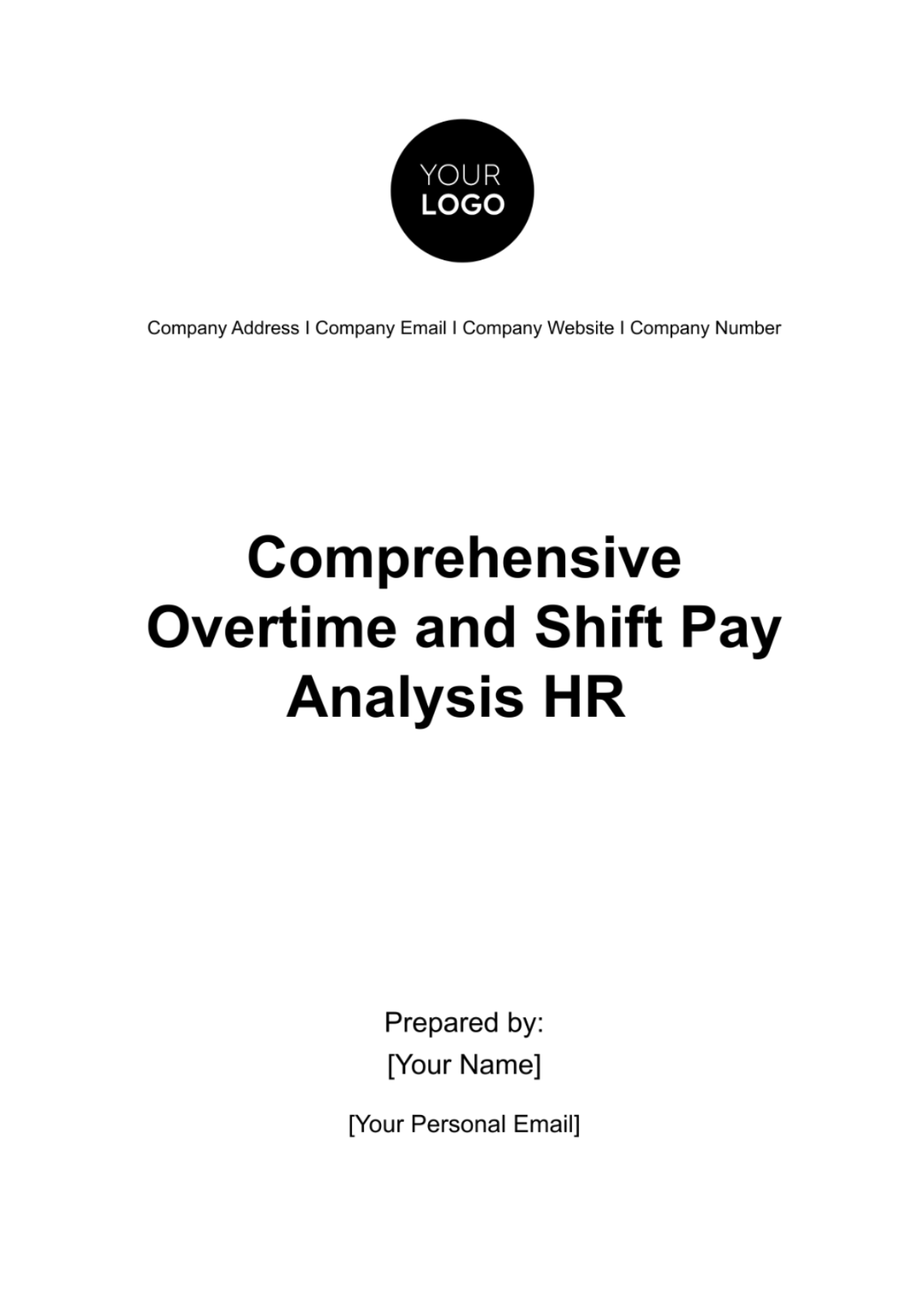 Comprehensive Overtime and Shift Pay Analysis HR Template