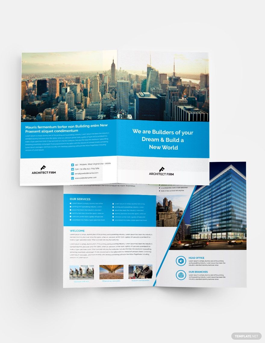 Architect Firm Bi-Fold Brochure Template