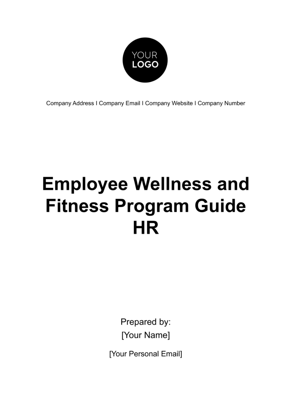 Employee Wellness and Fitness Program Guide HR Template - Edit Online & Download