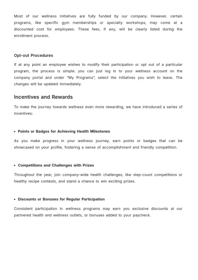 Free Employee Wellness and Fitness Program Guide HR Template to Edit Online