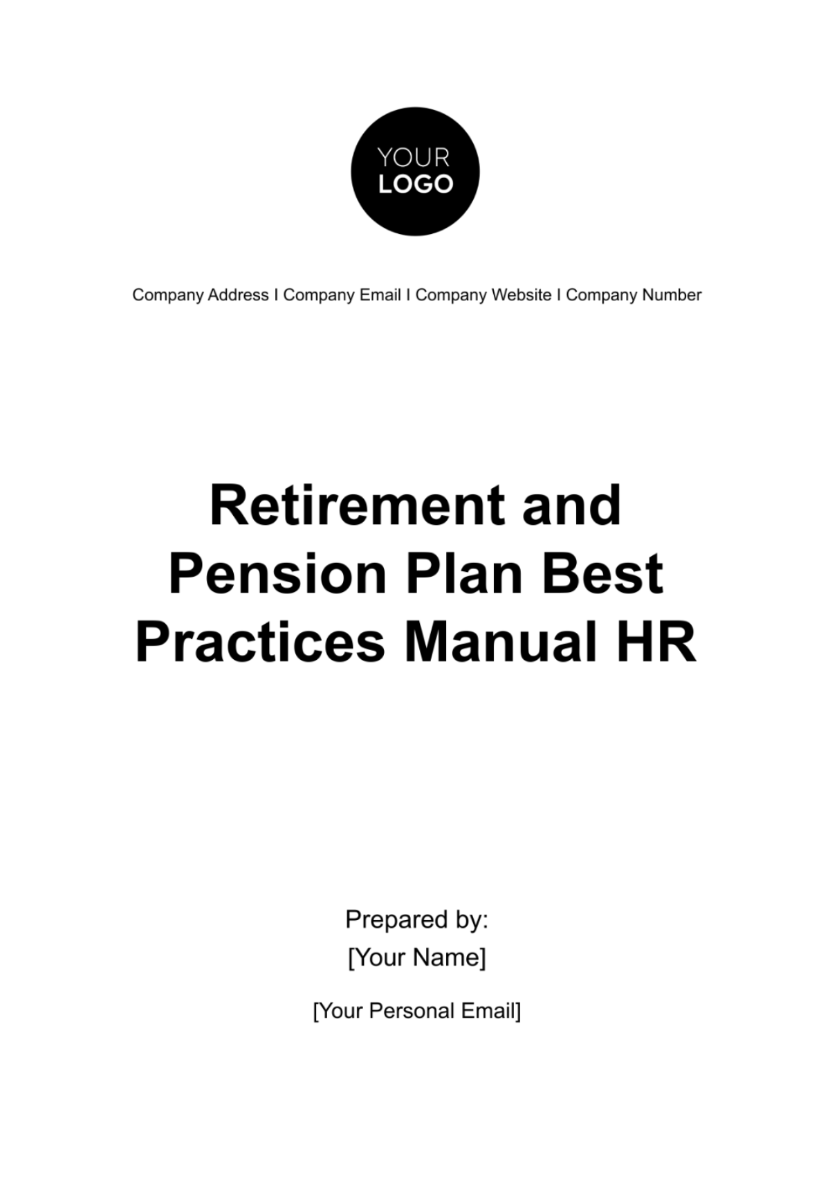Free Retirement and Pension Plan Best Practices Manual HR Template