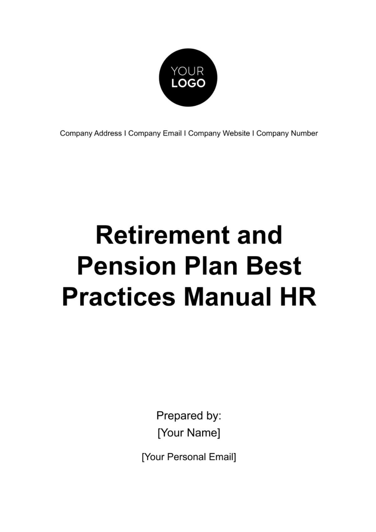 Retirement and Pension Plan Best Practices Manual HR Template - Edit Online & Download