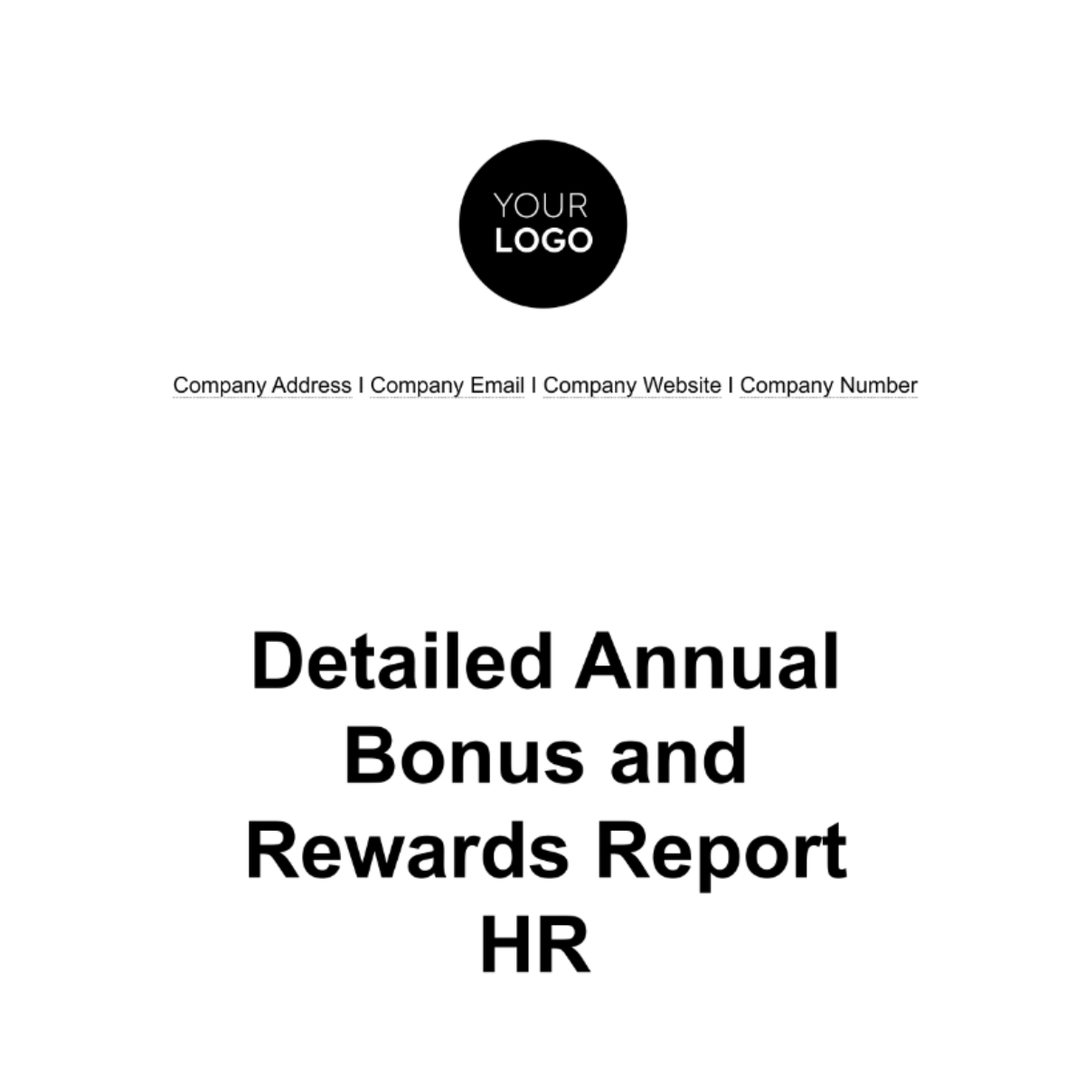 Detailed Annual Bonus and Rewards Report HR Template - Edit Online & Download