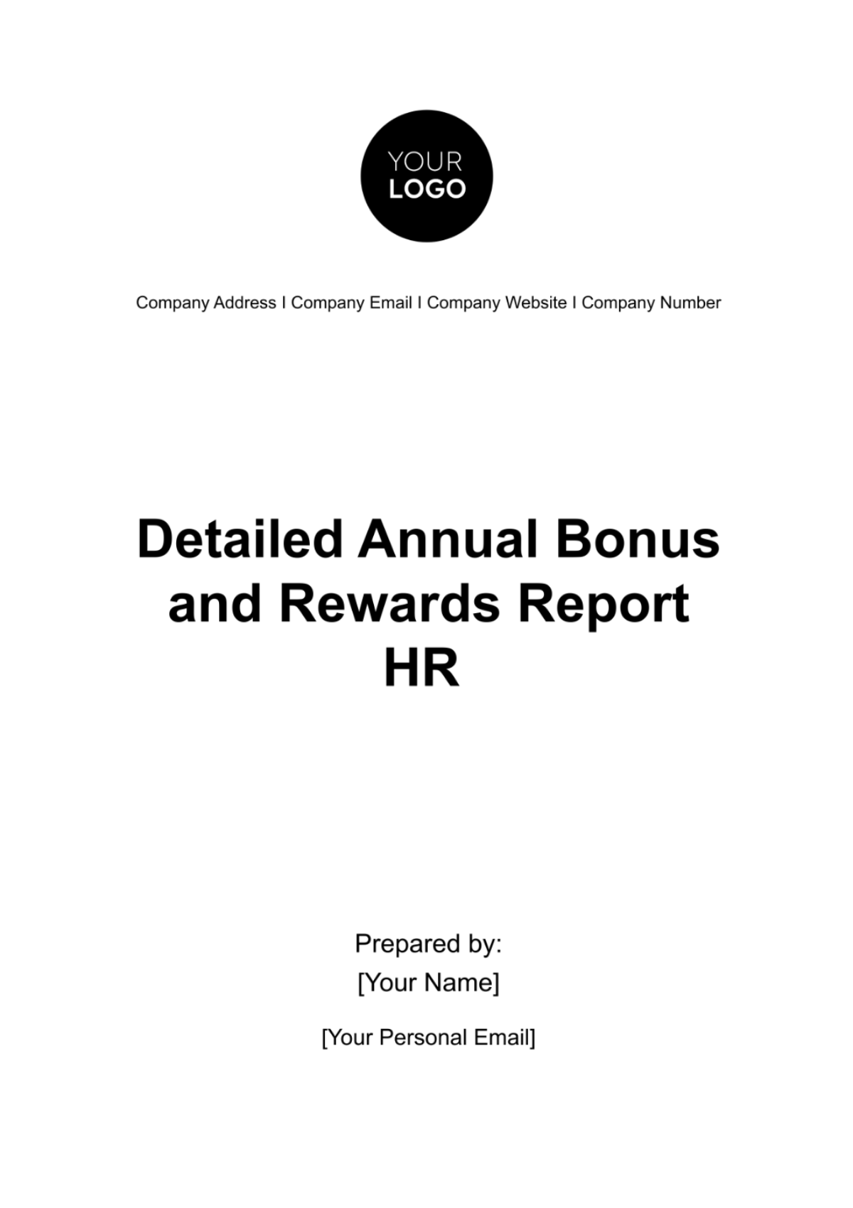 Detailed Annual Bonus and Rewards Report HR Template - Edit Online & Download