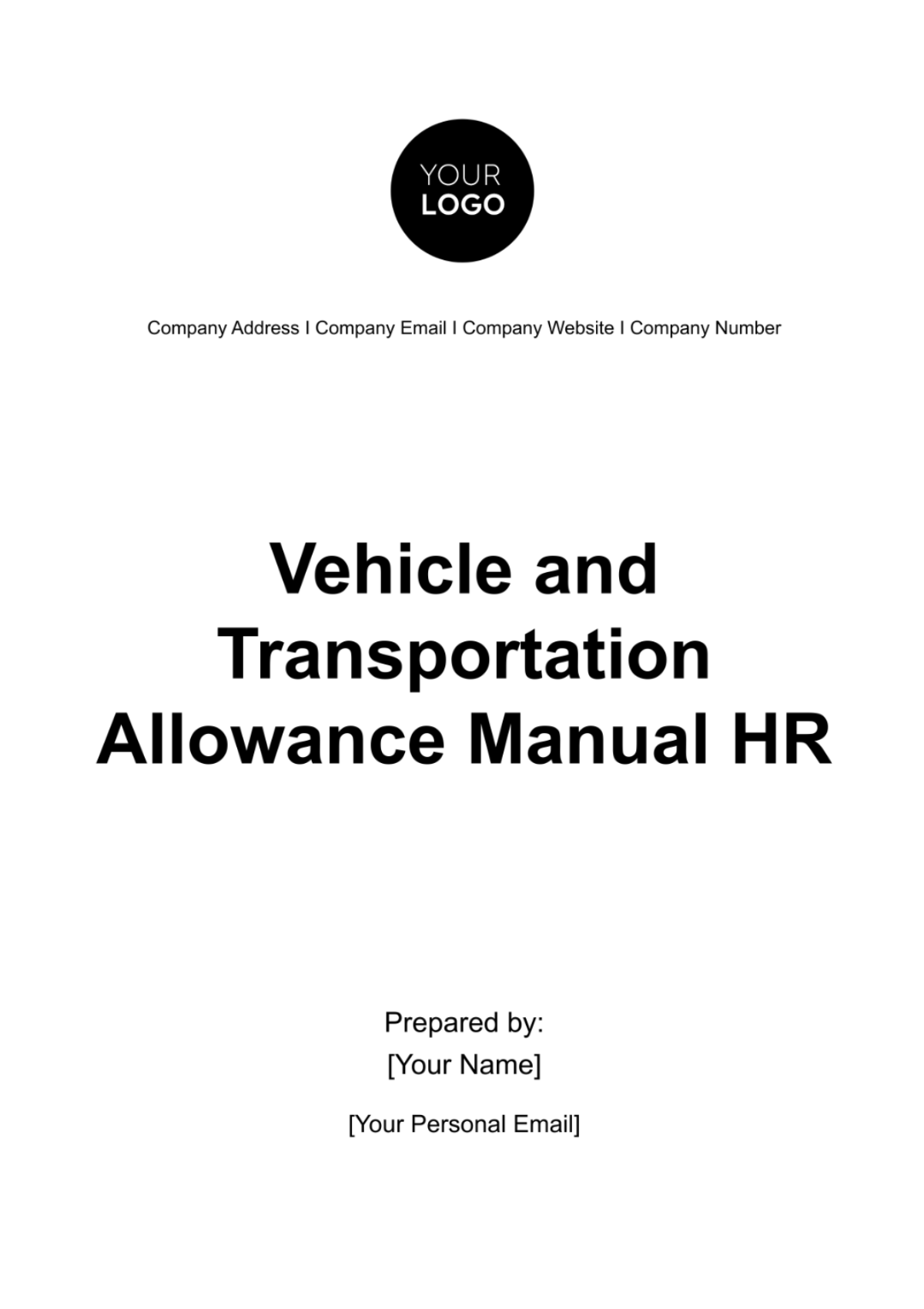 Vehicle and Transportation Allowance Manual HR Template - Edit Online & Download